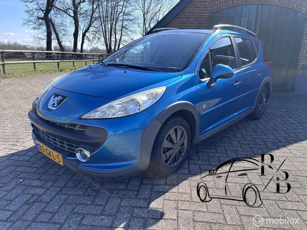 Peugeot 207 SW Outdoor 1.6 VTi XS Airco Panorama, Cruise, Tr, Gebruikt, Zwart, 4 cilinders, Blauw