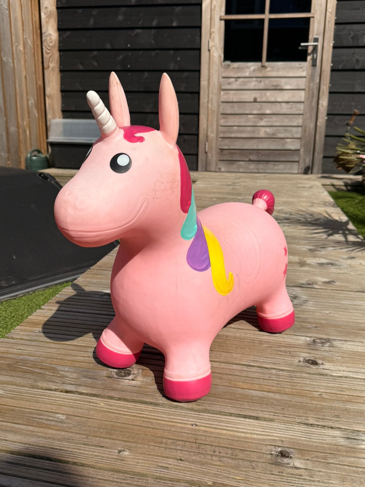 Skippy dier - roze unicorn, Kinderen en Baby's, Speelgoed | Buiten | Los speelgoed, Zo goed als nieuw, Ophalen