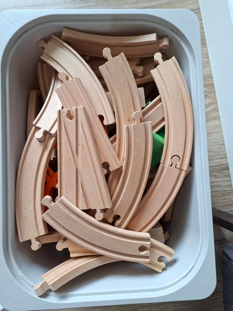 Houten treinbaan (Ikea), Ophalen, Gebruikt
