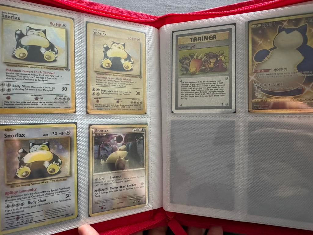 Snorlax Pokémon Kaarten + Challenge Legendary Collections, Ophalen of Verzenden, Zo goed als nieuw, Meerdere kaarten, Foil