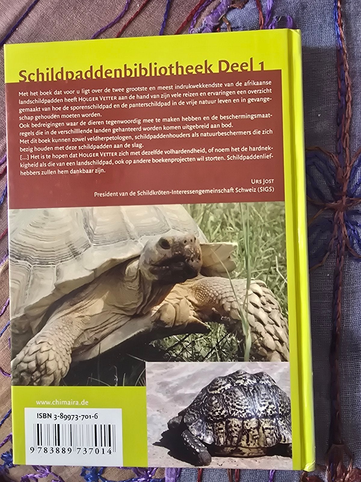 Schildpaddenbibliotheek: Panter- en Sporenschildpad, Boeken, Ophalen of Verzenden, Zo goed als nieuw, Reptielen of Amfibieën, Holger Vetter