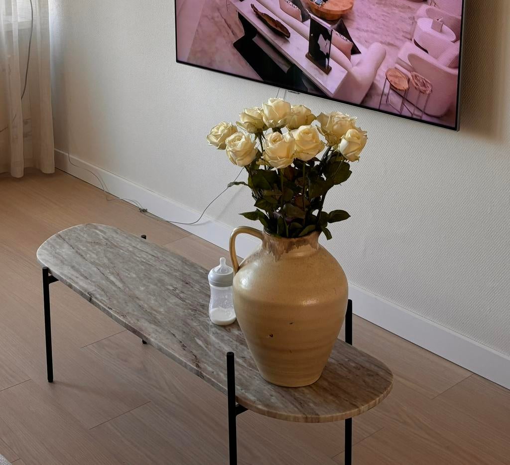 Natuurstenen salontafel - ZGAN, Huis en Inrichting, Tafels | Salontafels, Ophalen, Overige materialen, Minder dan 50 cm, 100 tot 150 cm