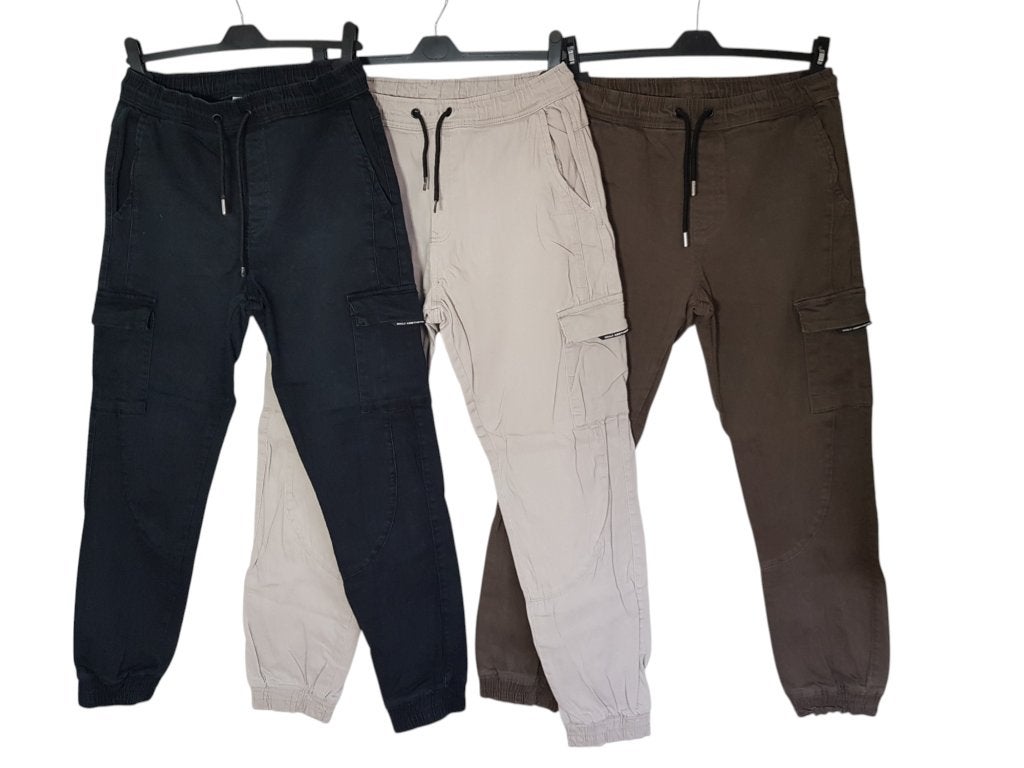 Bruine DAILY AESTHETIKZ cargo worker jogger broek maat M., Kleding | Heren, Bruin, Zo goed als nieuw, Daily Aesthetikz, Verzenden
