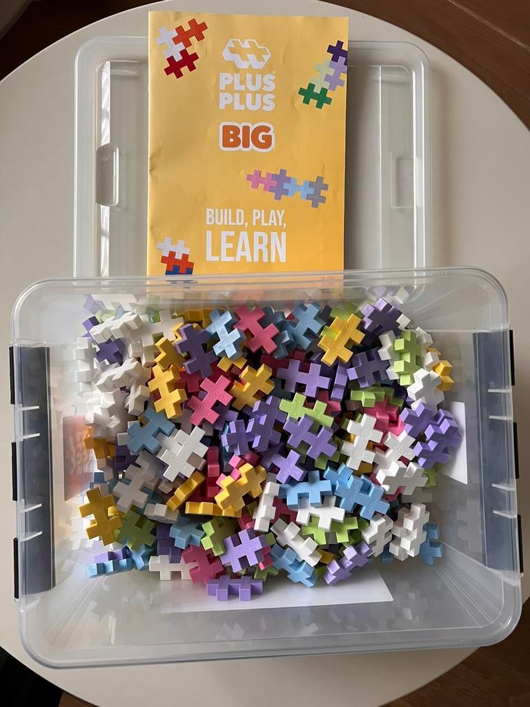 Plus-plus BIG pastel mix 400 stuks, Ophalen of Verzenden, Zo goed als nieuw
