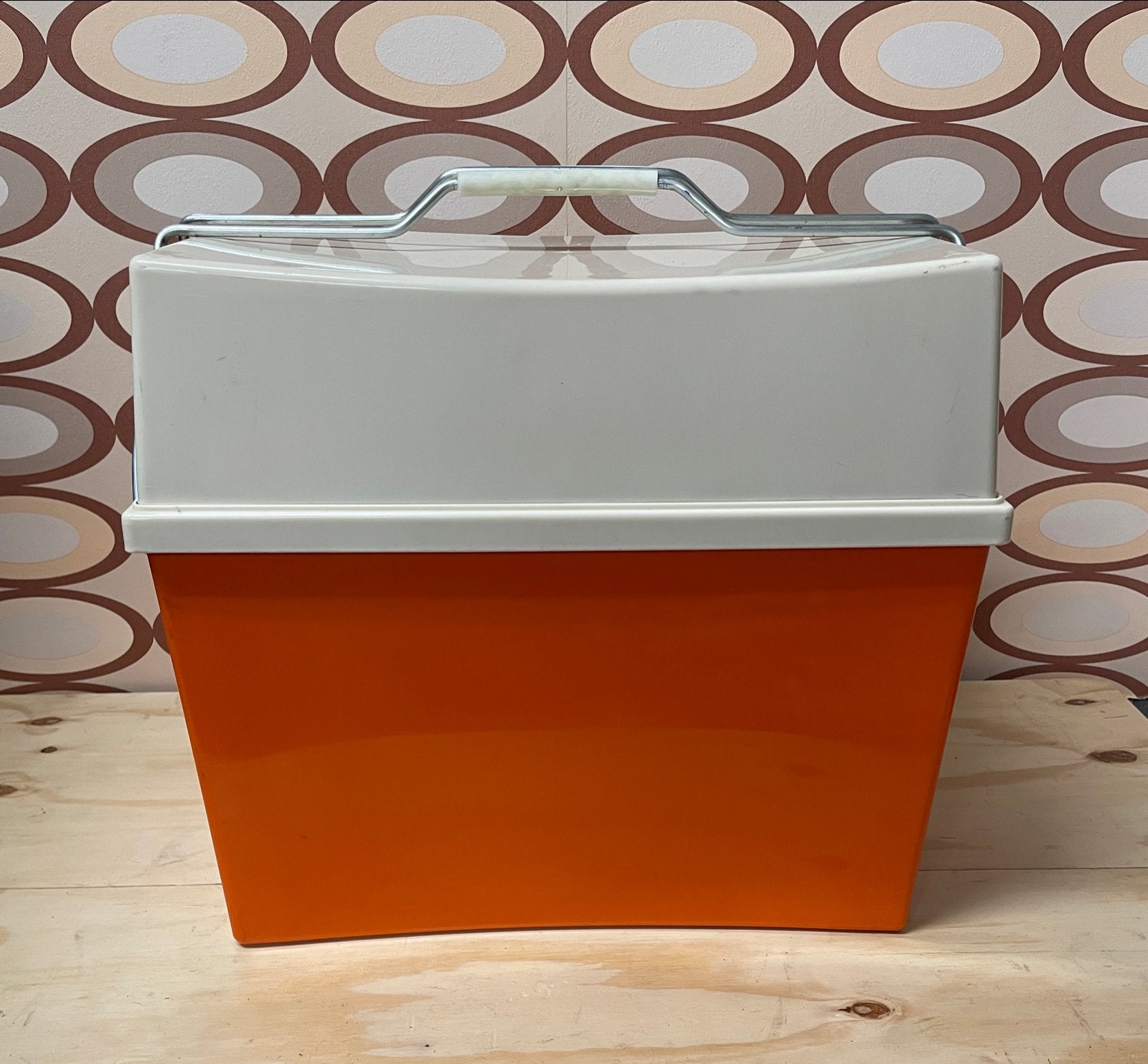 Retro oranje Curver koelbox, Caravans en Kamperen, Gebruikt, Koelbox, ., Ophalen of Verzenden