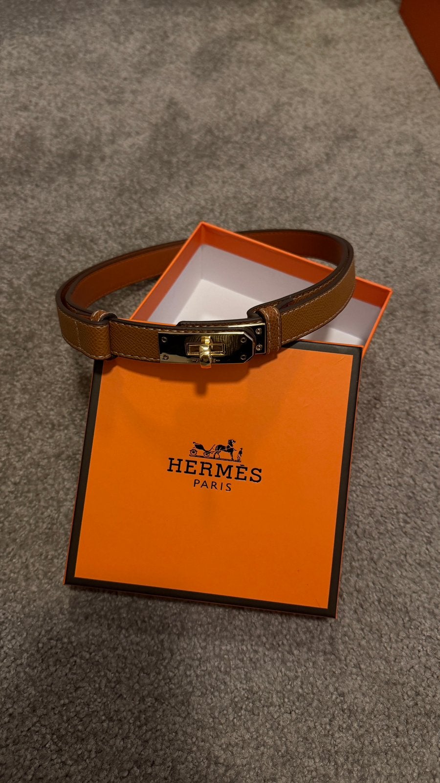Hermes riem Kelly, Ophalen of Verzenden, Nieuw, Bruin, 80 tot 90 cm