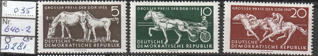 DDR Grote Prijs der DDR Michel 640-2 Nr.D281p, Verzenden, DDR, Postfris