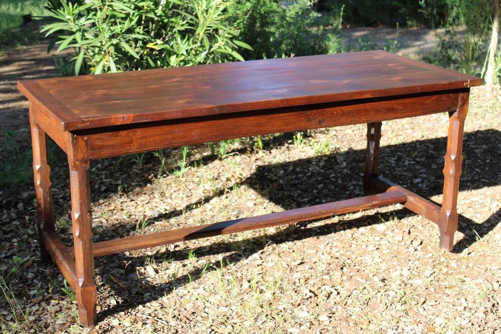 Brocante - Fraaie oude eettafel / Kloostertafel!, Ophalen, Hout, Bruin, Gebruikt