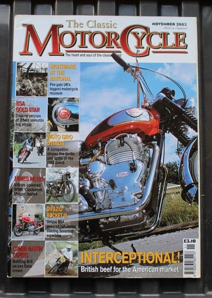 The Classic Motorcycle november 2003, Verzenden, Gelezen