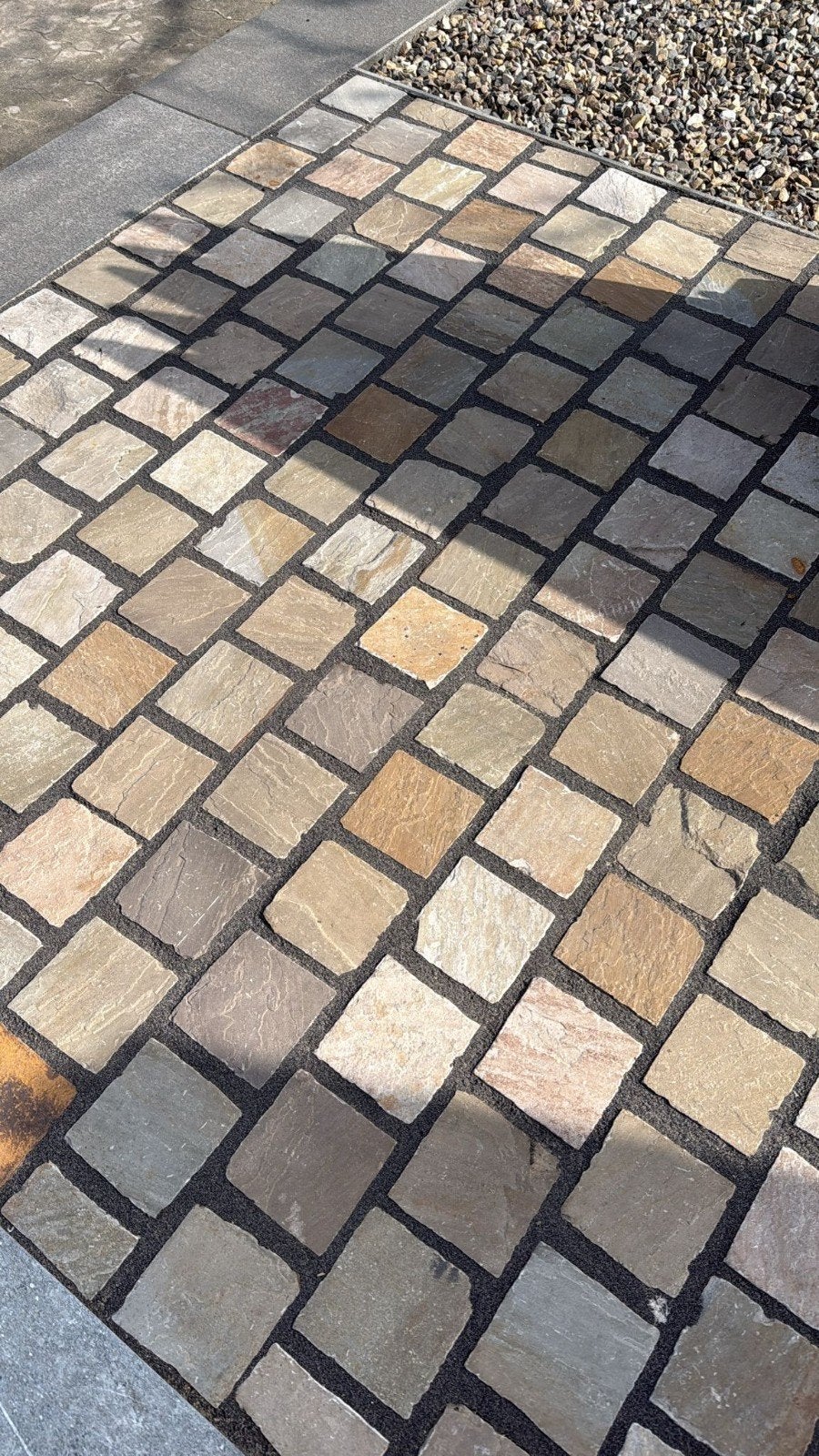 Kandla Multi Color Terrastegels 14x14x3-5 cm, Ophalen of Verzenden, Nieuw, Natuursteen, Terrastegels
