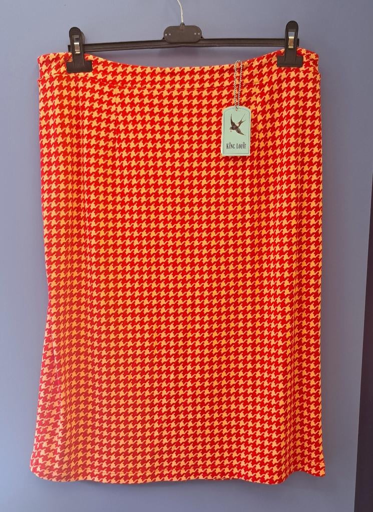 King Louie nieuwe rok rood/roze pied de poule mt XL 43598