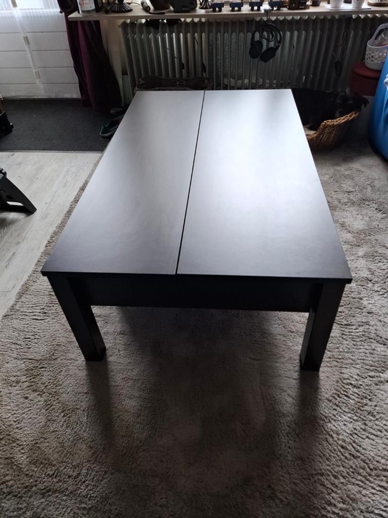 IKEA Salontafel met Opbergruimte - Zwart/Donkerbruin, Ophalen, Zo goed als nieuw