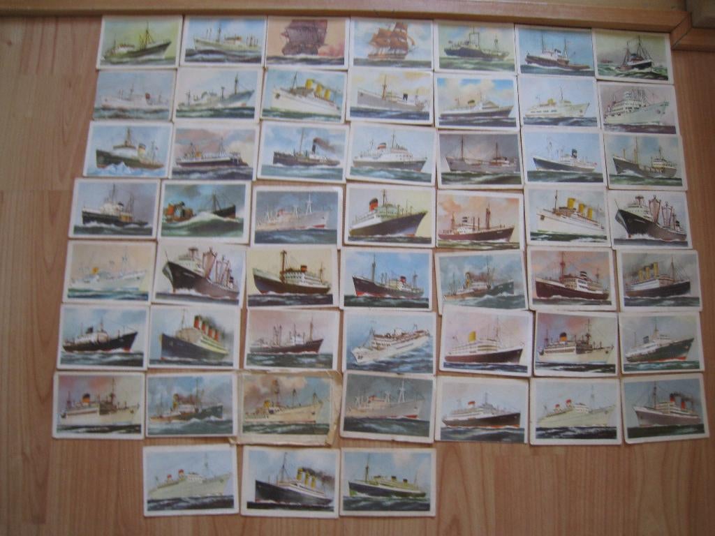 Te koop, oude Captain Grant plaatjes 52 STUKS, Ophalen, Gebruikt, Meerdere plaatjes