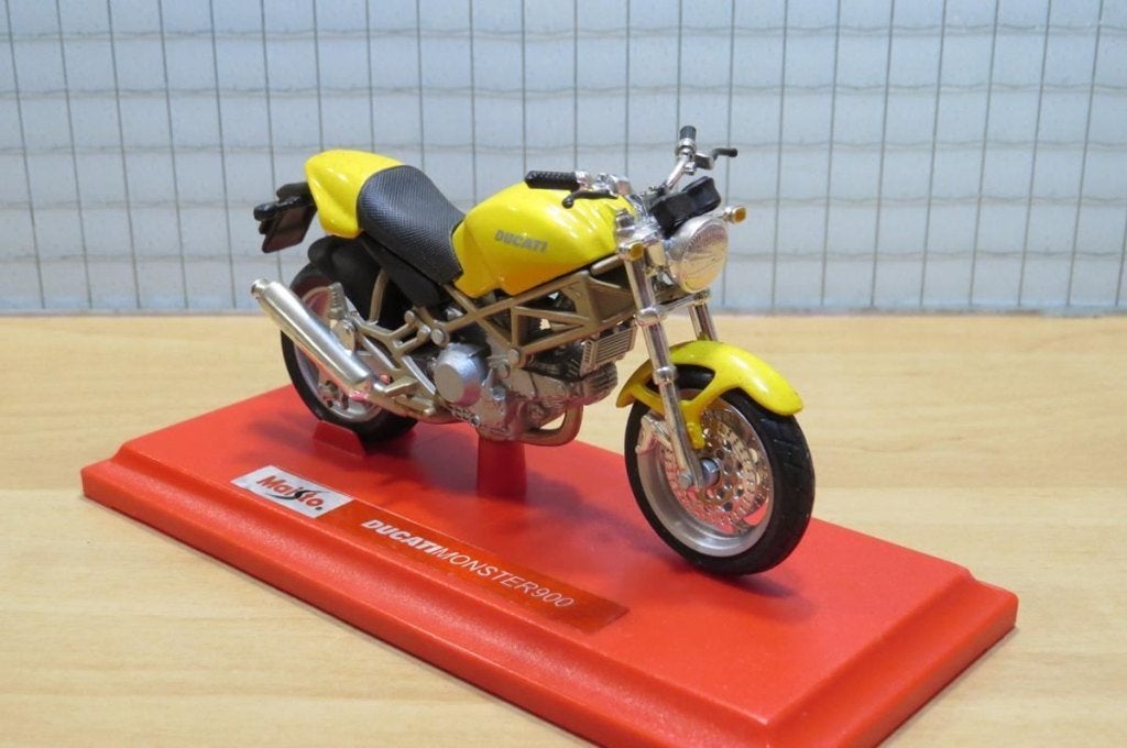 Ducati Monster 900 yellow 1:18 Maisto, MayCheong, Maisto, Nieuw, Ophalen of Verzenden