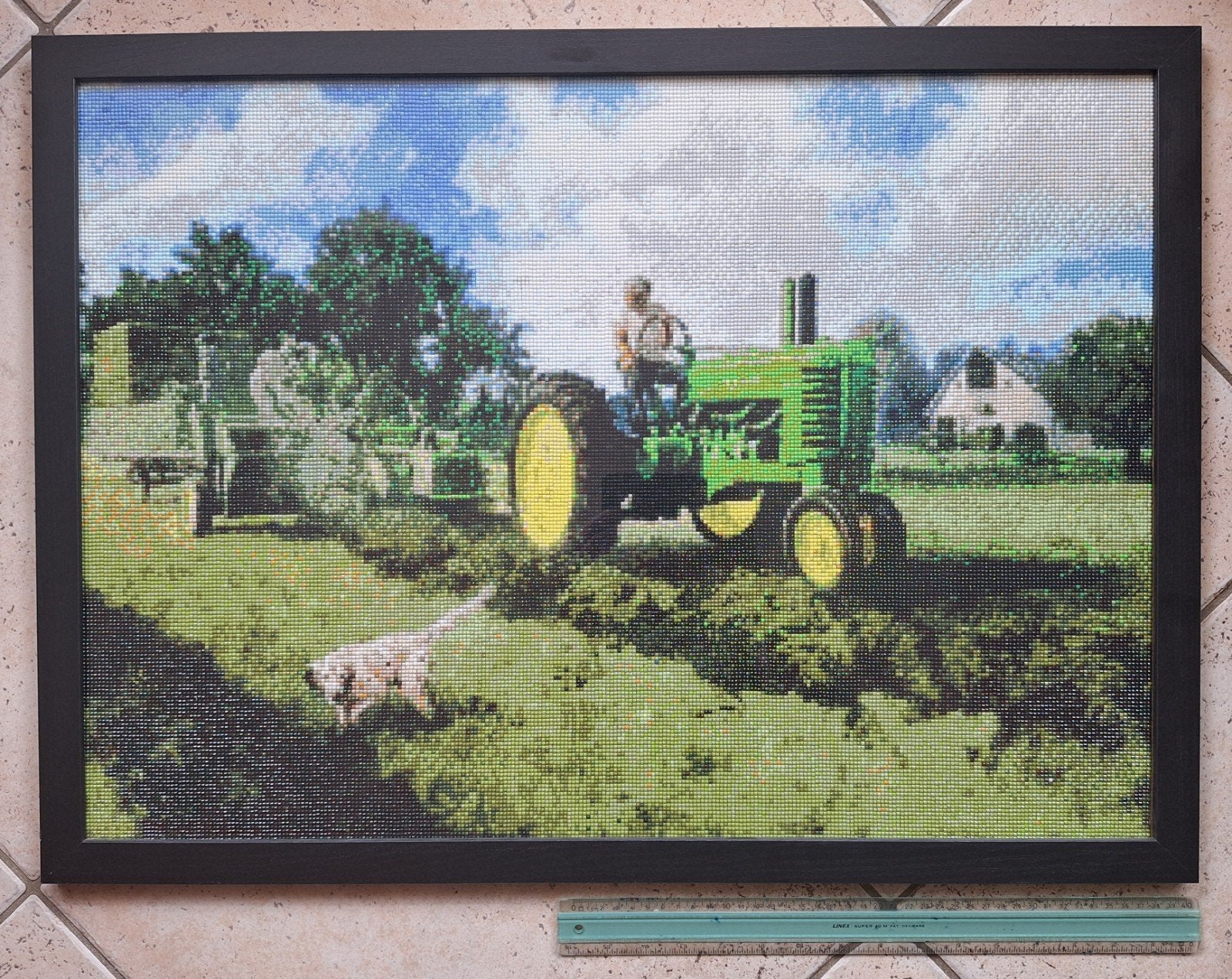 John Deere A tractor Diamant Painting ingelijst, Ophalen of Verzenden, Nieuw
