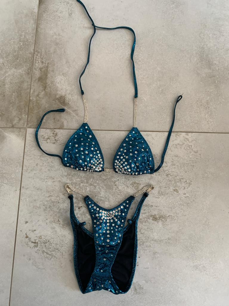 Glitterende Bikini met Strass Steentjes - perfect voor Podiu, Ophalen of Verzenden, Zo goed als nieuw