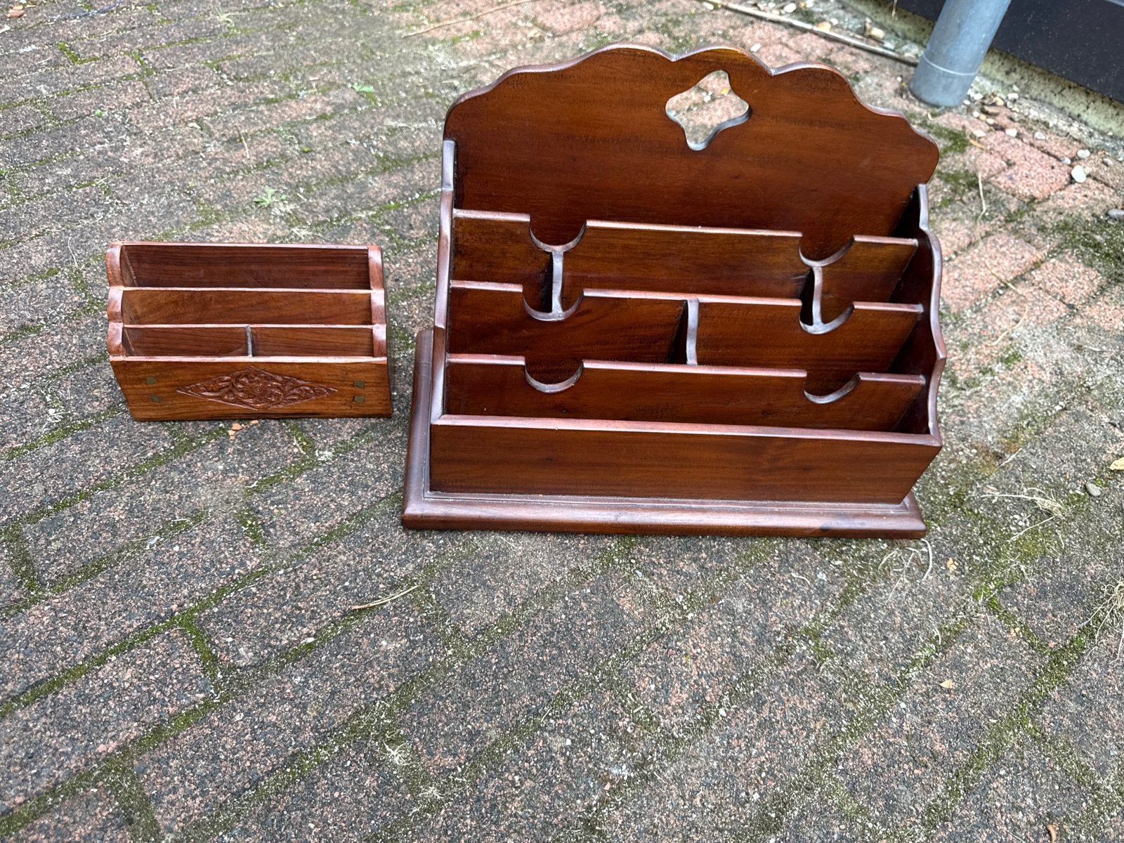 Houten bureau-organizers set (2 stuks), Ophalen