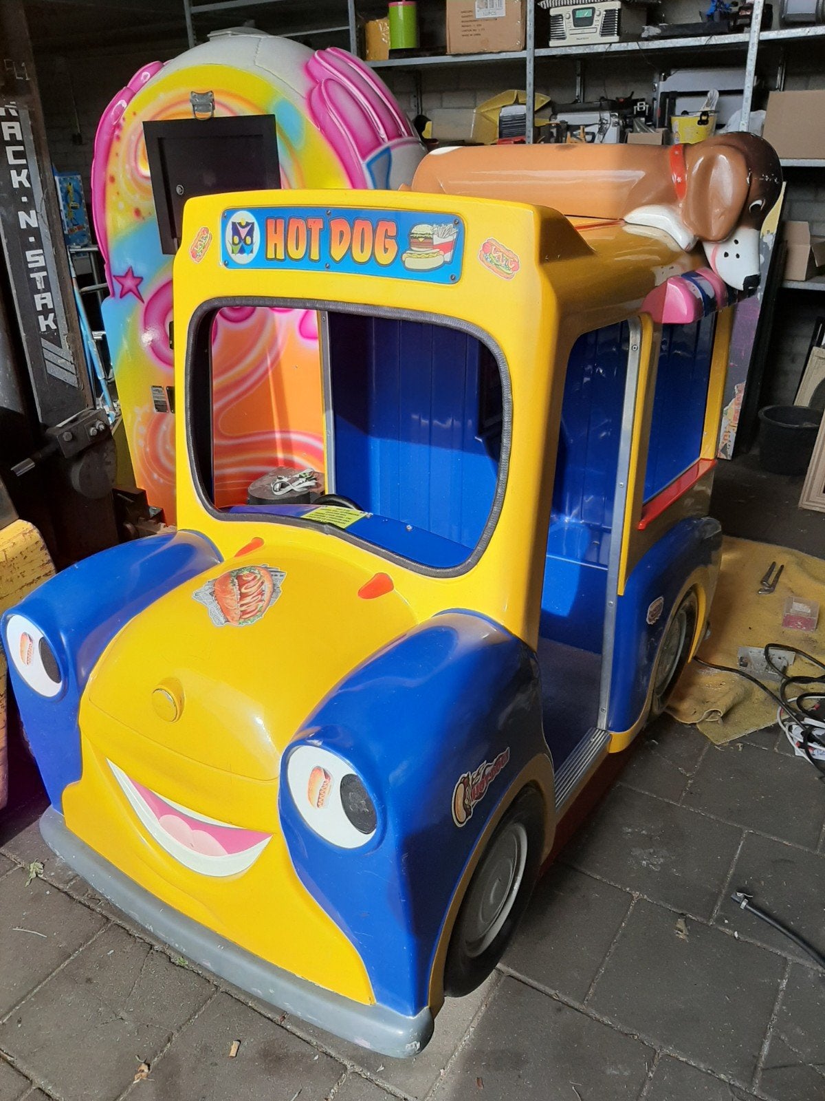 kiddy ride hotdog busje, Ophalen, Gebruikt