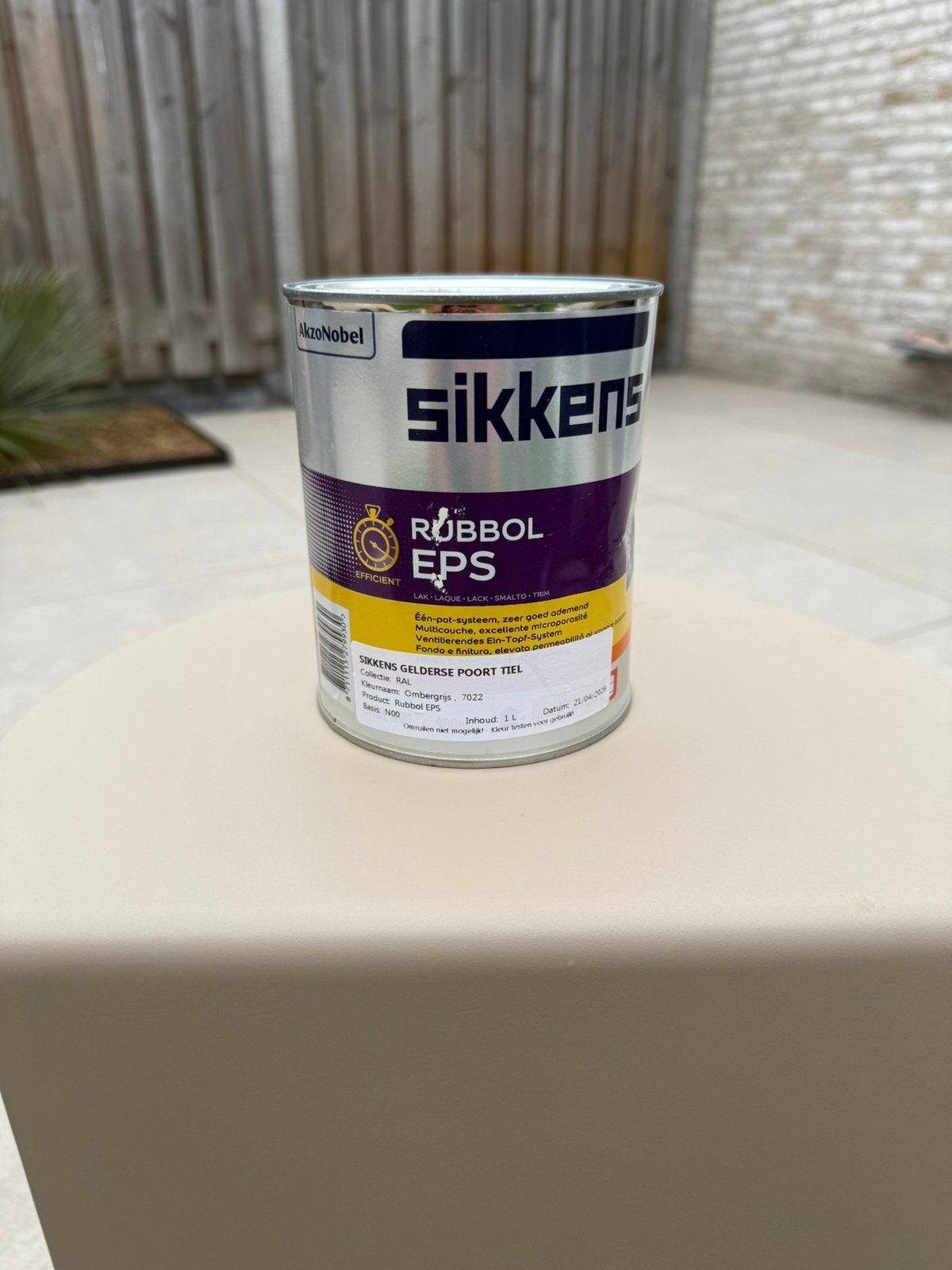 Sikkens Rubbol EPS halfglans, Doe-het-zelf en Verbouw, Verf, Beits en Lak, Ophalen, Nieuw, Lak, Grijs