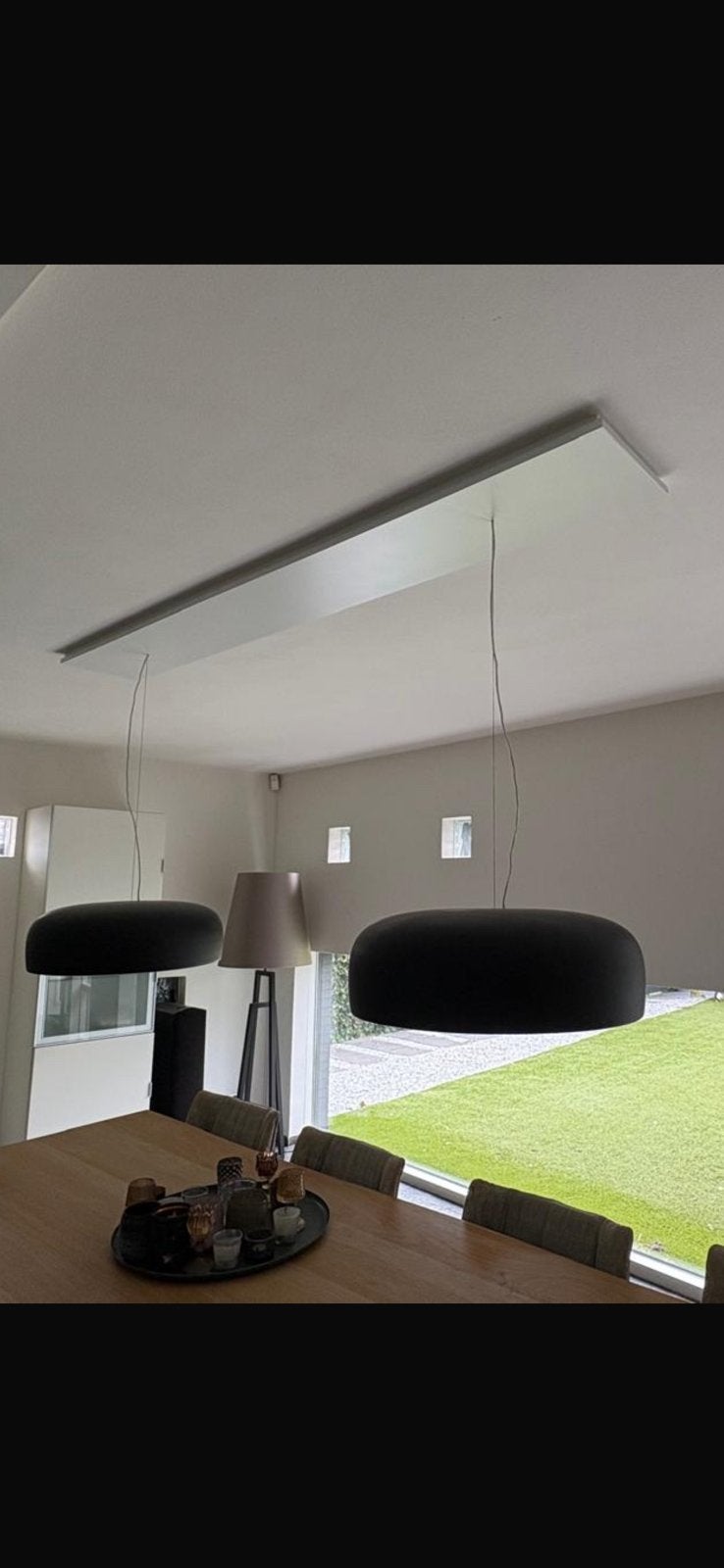 2x Flos Smithfield Hanglamp Mat-Zwart, Ophalen, Zo goed als nieuw, Modern design, Overige fittingen