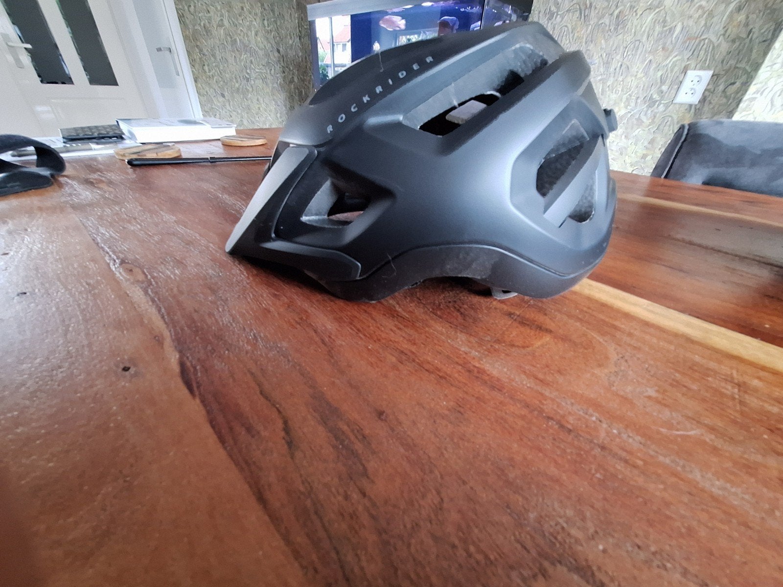 Rockrider Fietshelm - Zwart, Maat M, Gebruikt, M, Ophalen of Verzenden, Rockrider