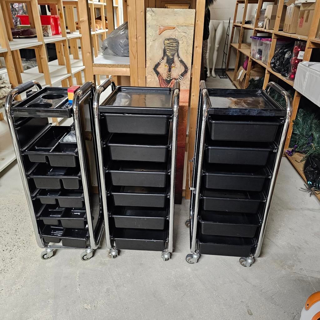 Set van 3 verrijdbare ladeblokken/trolleys, Ophalen, Gebruikt, Overige kleuren