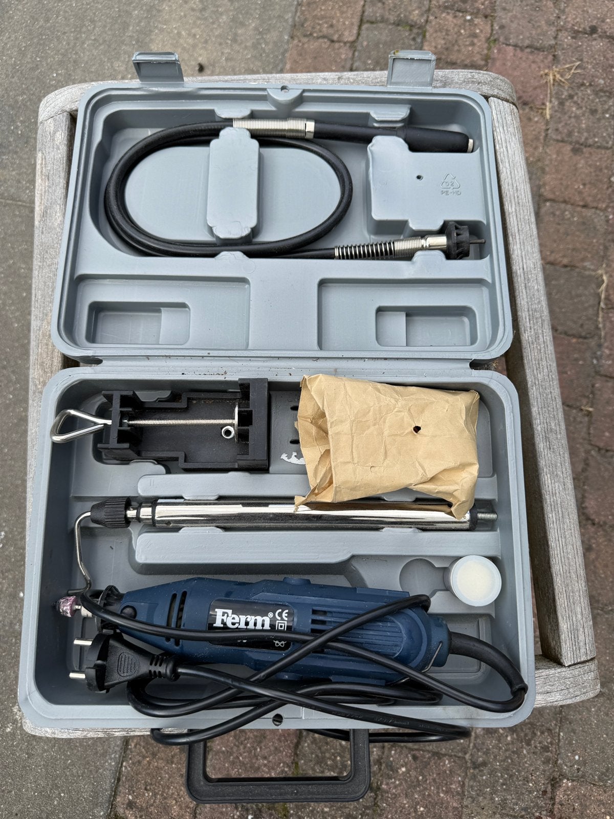 Complete FERM Multitool Set in Koffer (met Flexibele As), Ophalen of Verzenden, Zo goed als nieuw