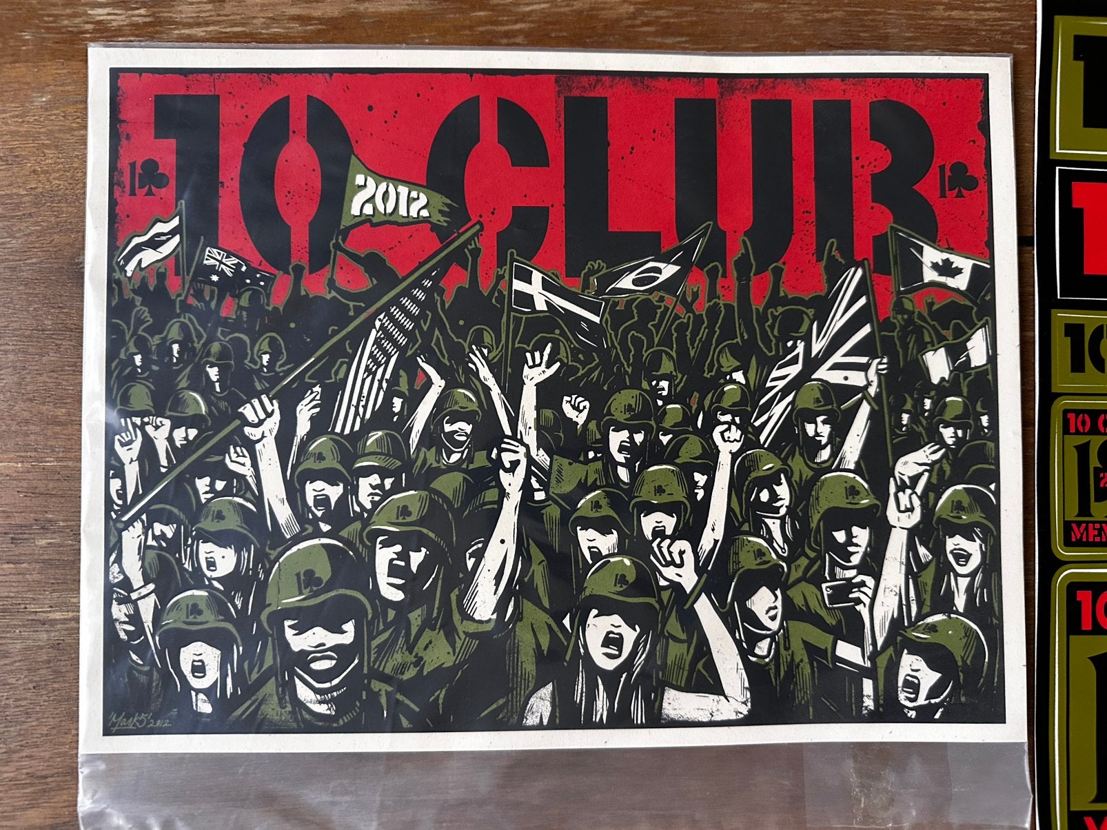 Pearl Jam 10 Club goodies 2012, Verzenden, Zo goed als nieuw, Poster, Artwork of Schilderij