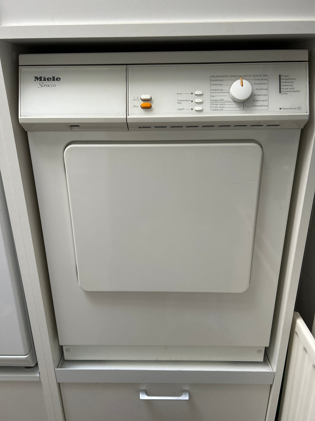 Miele T491 Sirocco wasdroger - 5kg - Goede staat, Ophalen, Gebruikt, Luchtafvoer, 4 tot 6 kg