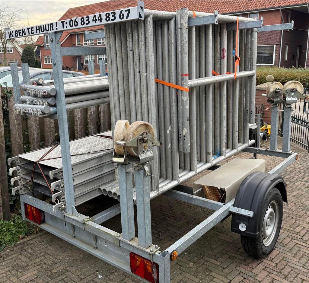 Mobile Rolsteiger, Doe-het-zelf en Verbouw, Steigers, Gebruikt, Rolsteiger of Kamersteiger, 5 meter of hoger, Ophalen