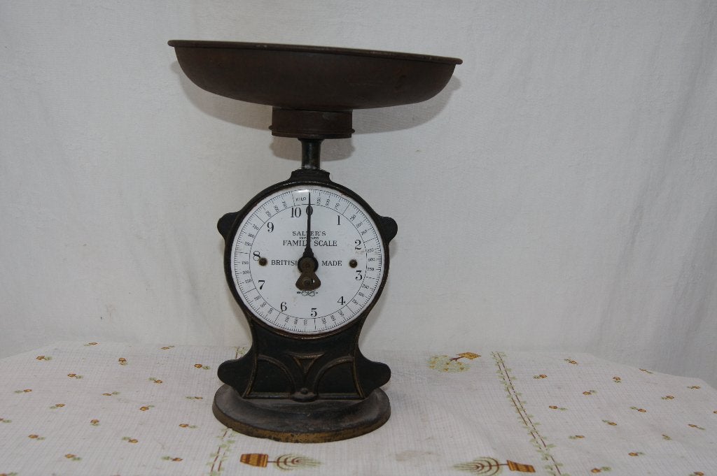 Antieke Salter's Family Scale - Britse Keukenweegschaal, Ophalen of Verzenden
