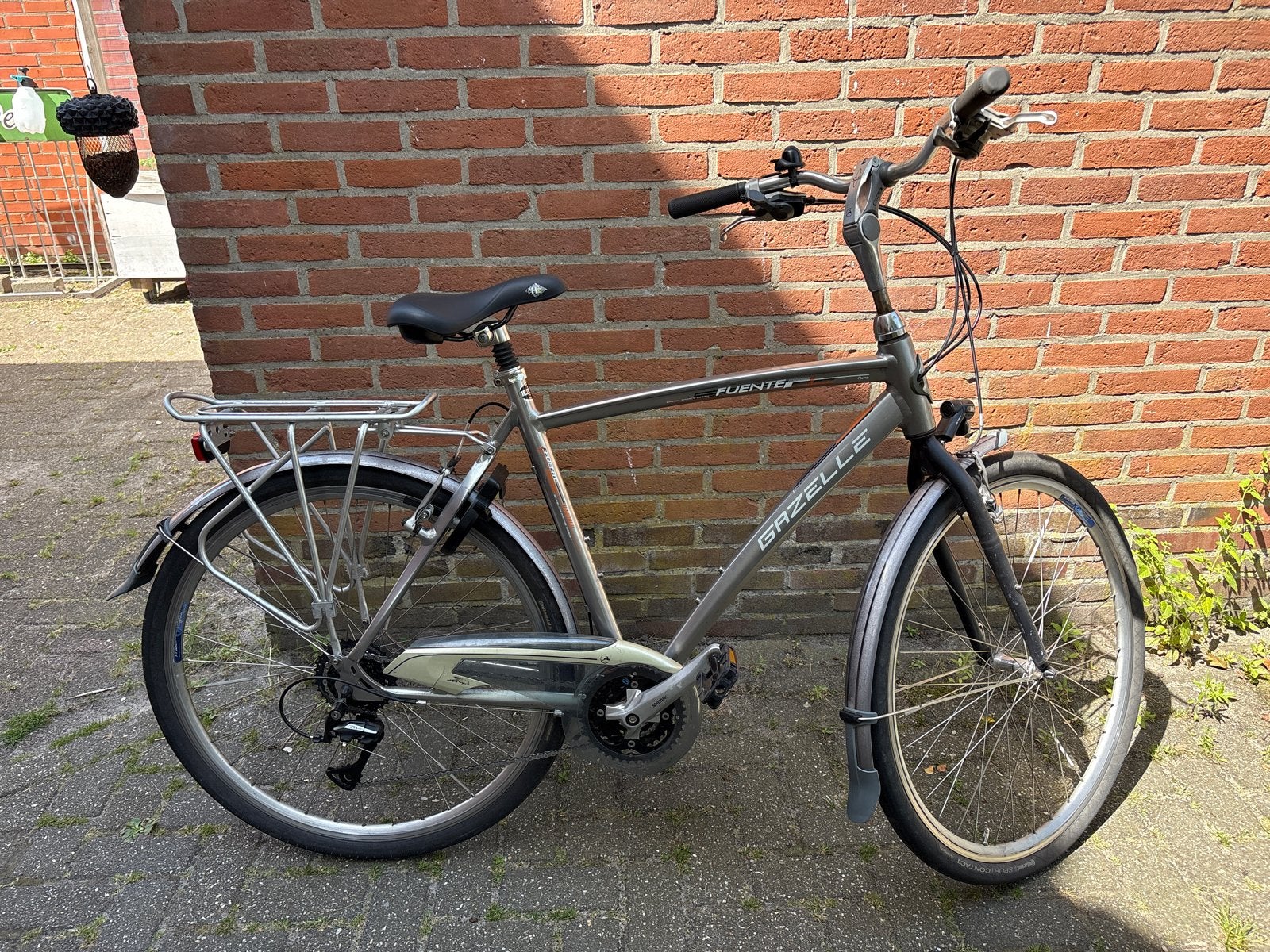 Gazelle Fuente herenfiets 57 cm frame - Goede Staat, Fietsen en Brommers, Fietsen | Heren | Herenfietsen, Ophalen, Gebruikt, Velgrem