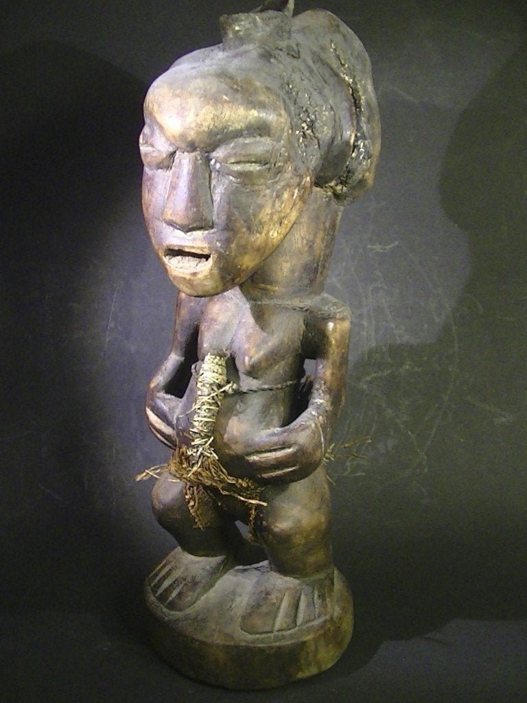 28 afrikaanse top beelden Brons en hout, Antiek en Kunst, Hout, Afrika, Ophalen of Verzenden, Beeld