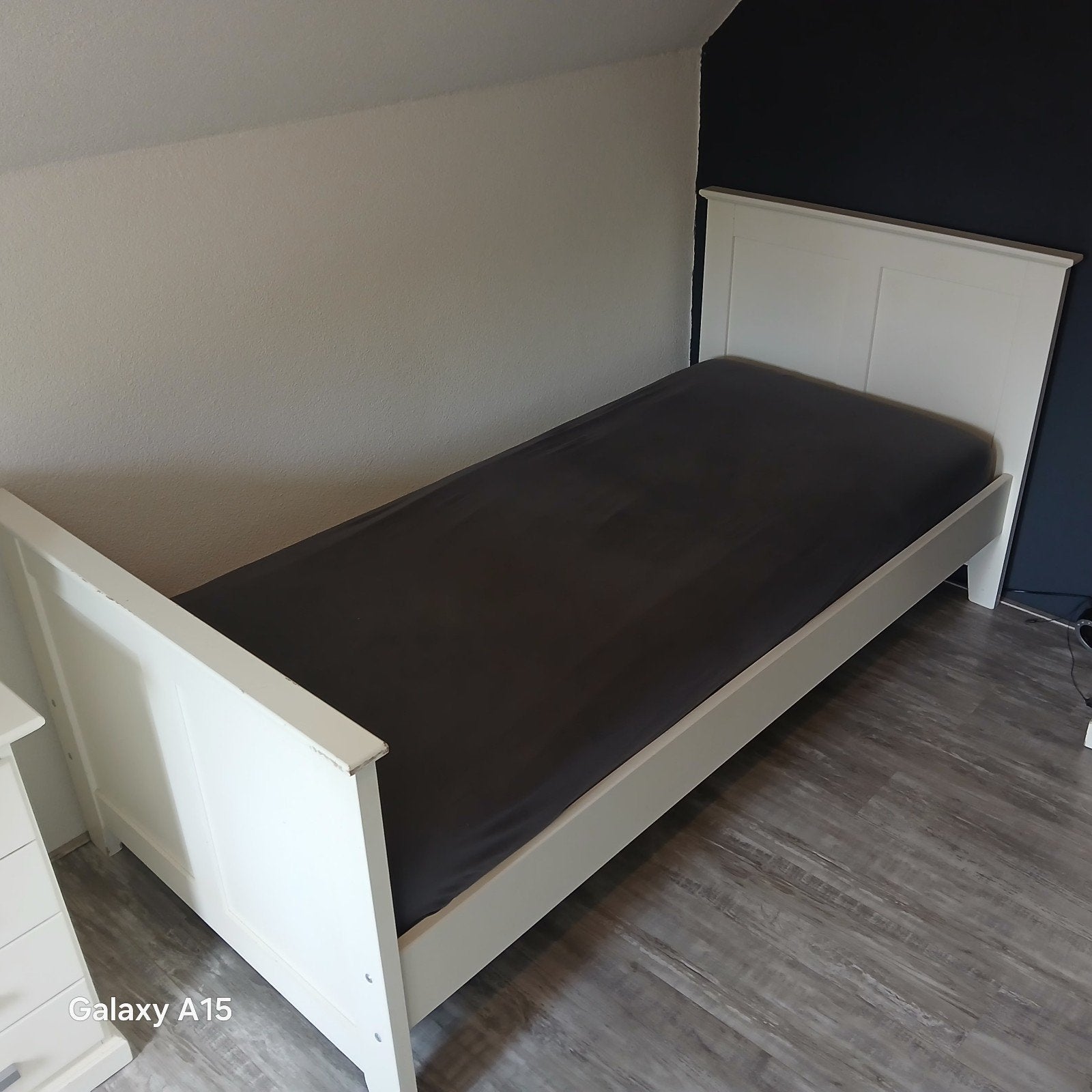Eenpersoonsbed, Huis en Inrichting, Slaapkamer | Bedden, Ophalen, 90 cm, Eenpersoons, Wit