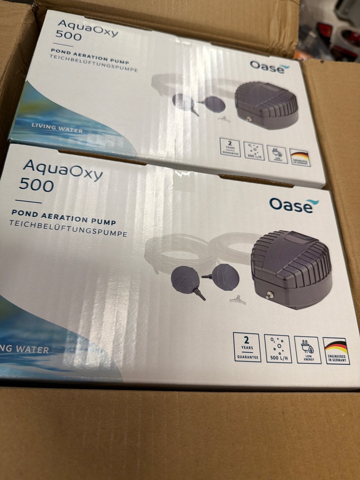4 stuks Oase AquaOxy 500 Vijver Beluchtingspomp - Nieuw, Tuin en Terras, Vijvers, Nieuw, Ophalen of Verzenden, Nvt, Nvt