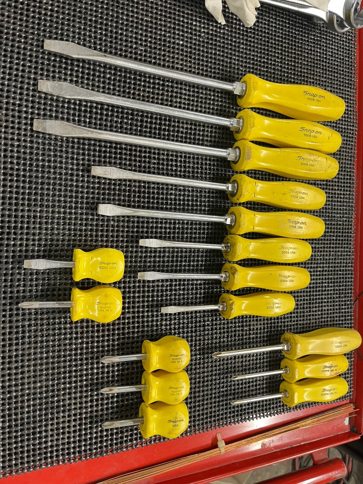 Snap-on USA Schroevendraaiers Set 15-delig Geel Origineel, Ophalen, Gebruikt
