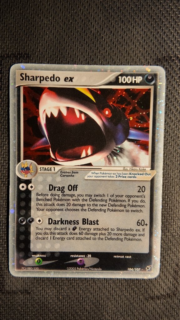 Sharpedo ex 104 Deoxys | Pokemon kaart, Ophalen, Zo goed als nieuw, Losse kaart, Foil