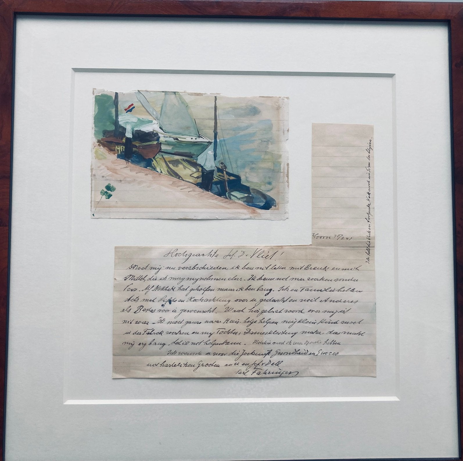 Bijzonder werk van Carl Fahringer (1874-1952), Ophalen, Maritiem / water, Realistisch, Gedateerd