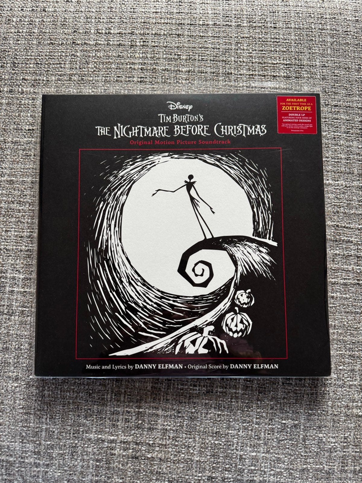 The Nightmare Before Christmas Soundtrack Zoetrope LP, Soundtrack, Ophalen of Verzenden, Zo goed als nieuw, 12 inch