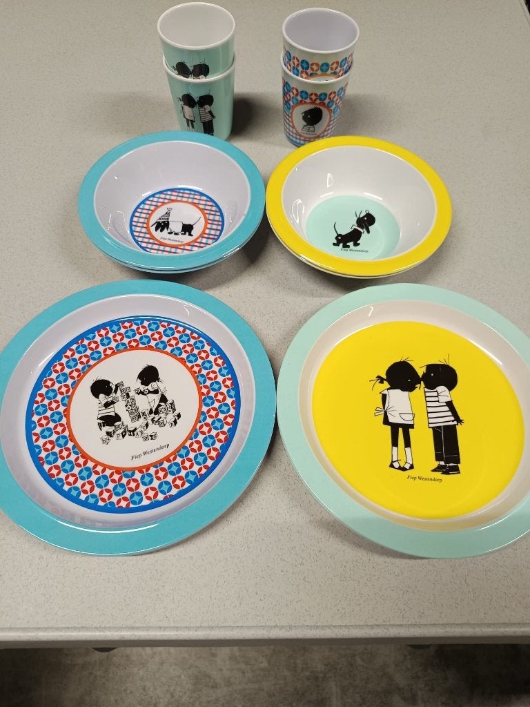 Fiep Westendorp servies set voor kinderen, Kunststof, Overige merken, Ophalen of Verzenden, Zo goed als nieuw
