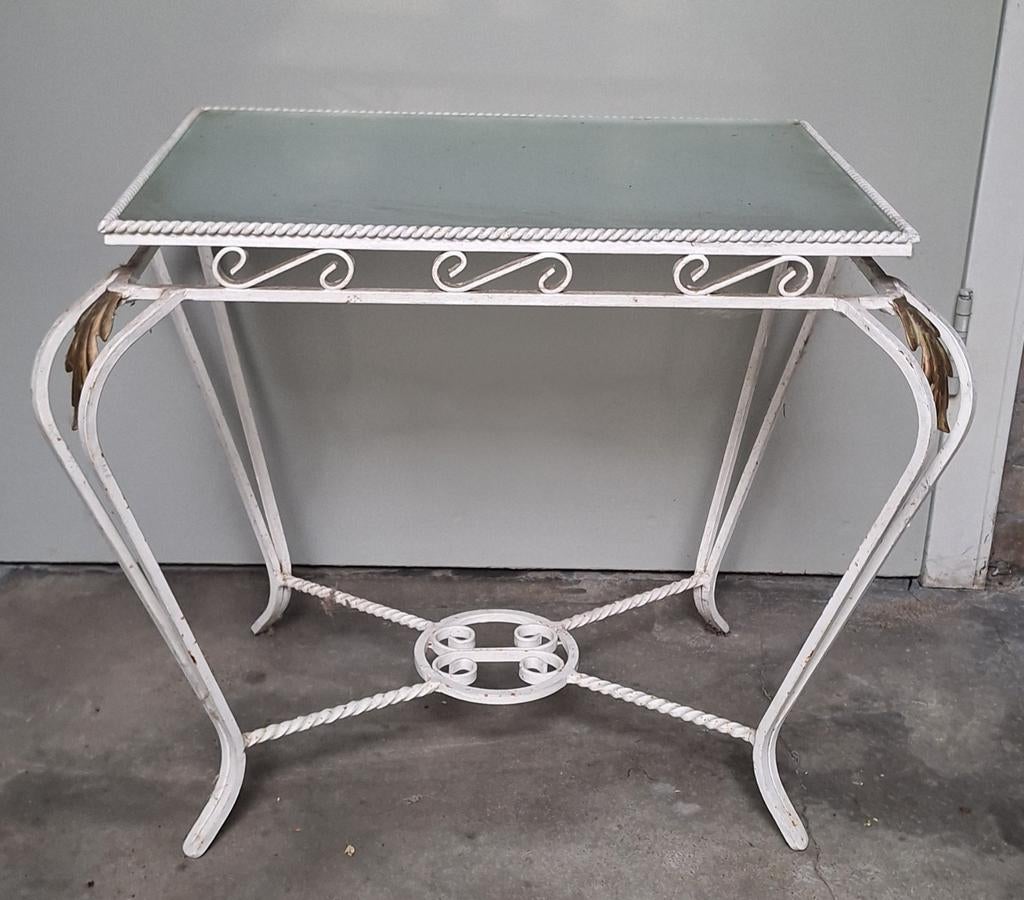 Brocante bijzettafel 2 stuks, Ophalen, 25 tot 50 cm, 50 tot 100 cm