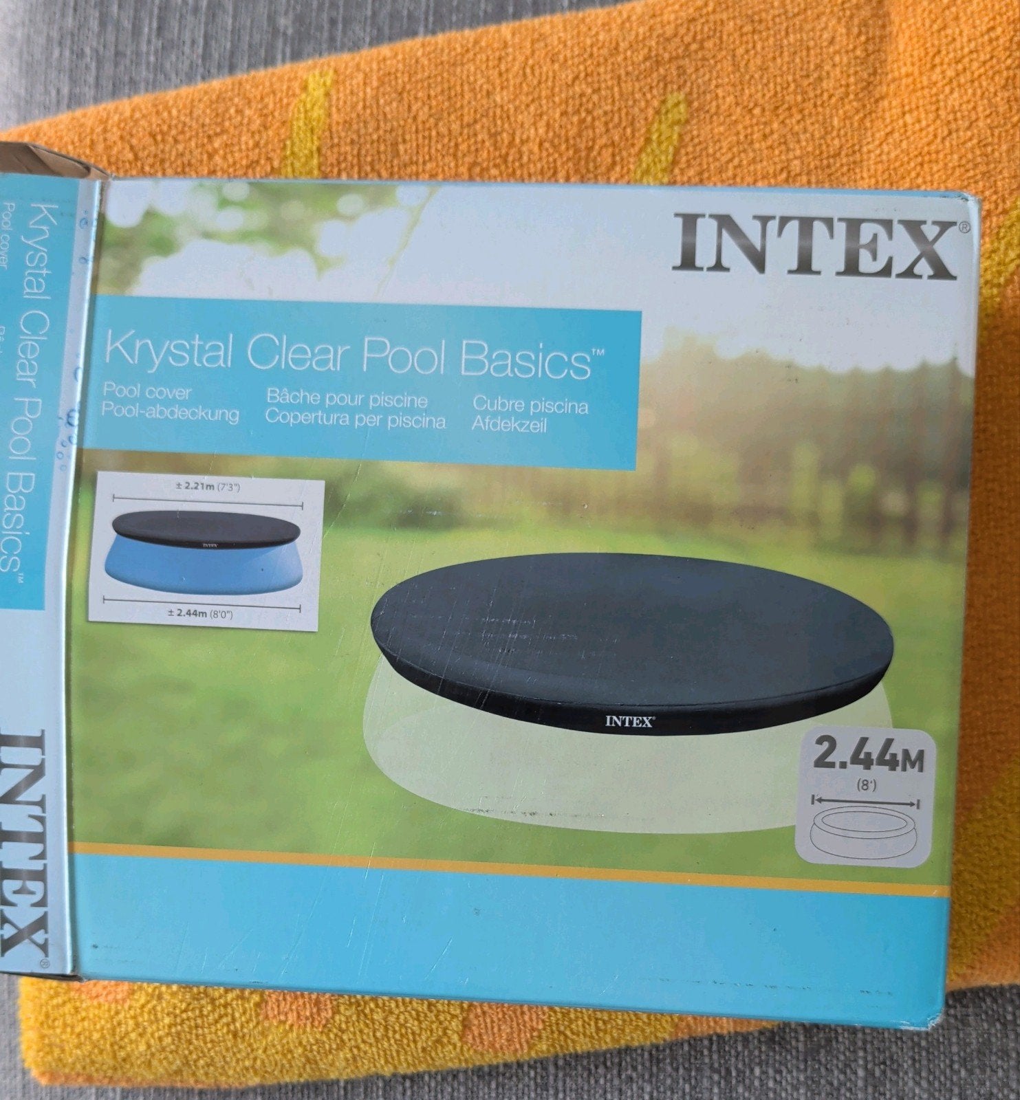 Intex Krystal Clear Pool Basics Afdekzeil 2.44M, Overige typen, Rond, Ophalen of Verzenden, Zo goed als nieuw