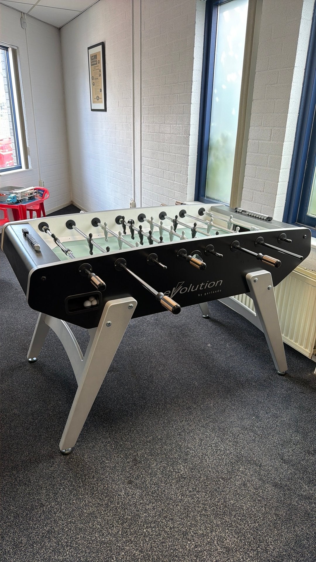 Voetbaltafel  evolution by garlando in perfecte staat, Sport en Fitness, Ophalen, Zo goed als nieuw, Keu of Ballen