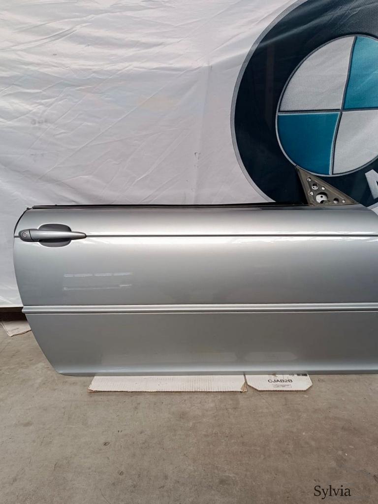 Deur Portier rechts BMW 3 serie E46 Coupe Cabrio Silbergrau, Gebruikt, -, Deur, -