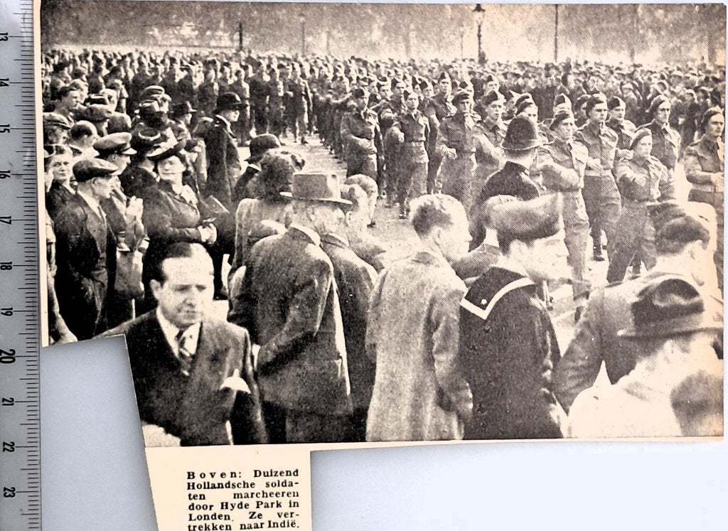 Leger Indië 1945;1000 Holl.soldaten naar Indië vanuit London, Verzenden, Voor 1940, Gebruikt, Overige onderwerpen