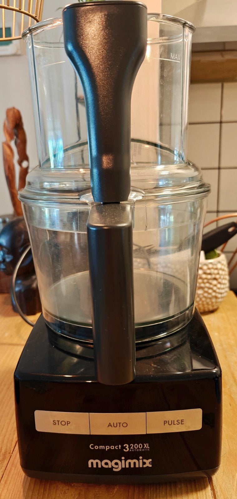 Magimix Compact 3200XL Keukenmachine - Zwart, 3 snelheden of meer, Ophalen of Verzenden, Zo goed als nieuw, 2 tot 3 liter