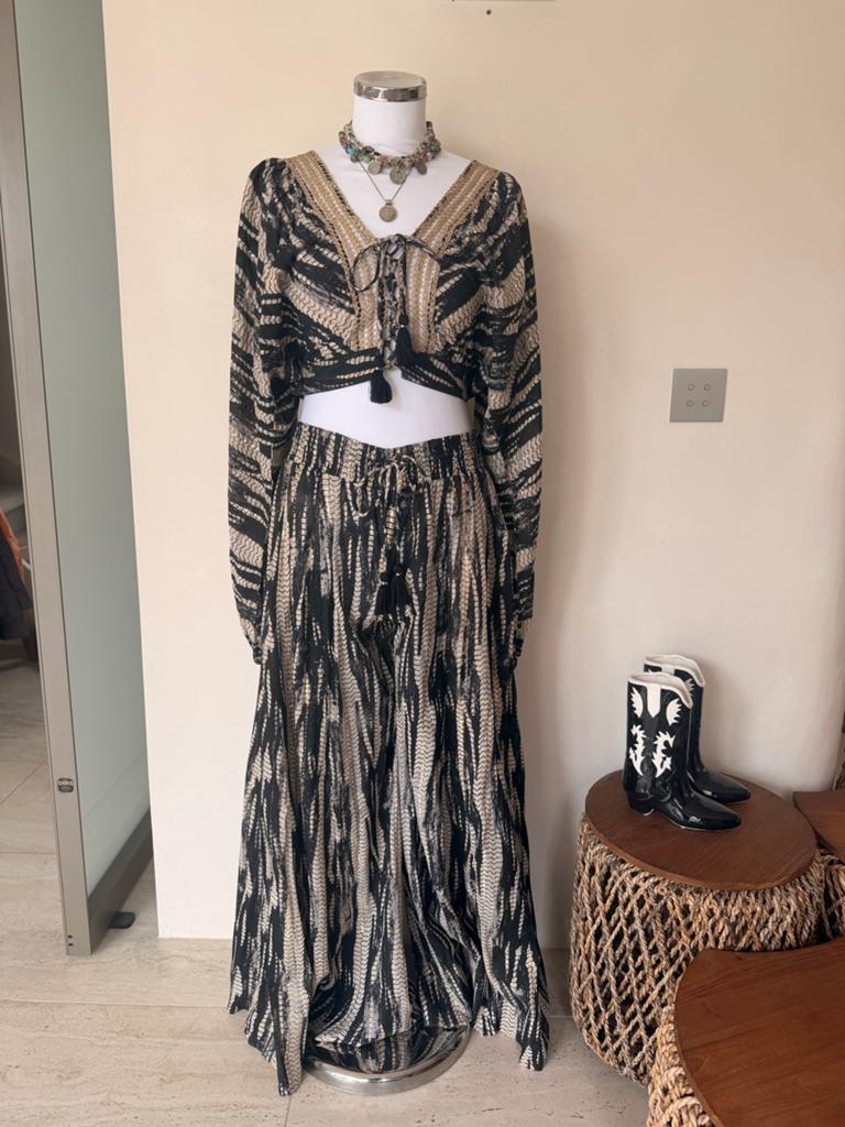 Ibzmode Bohemian tie dye look Set glitter nieuw, Zwart, Nieuw, Ophalen of Verzenden, Maat 34 (XS) of kleiner