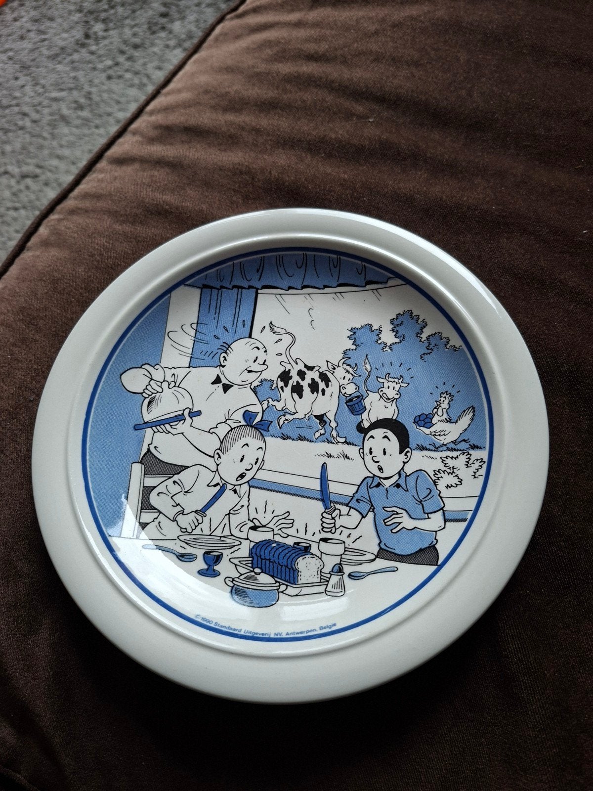 3 Ontbijtbordjes Suske en Wiske 20cm. 1990, Ophalen of Verzenden