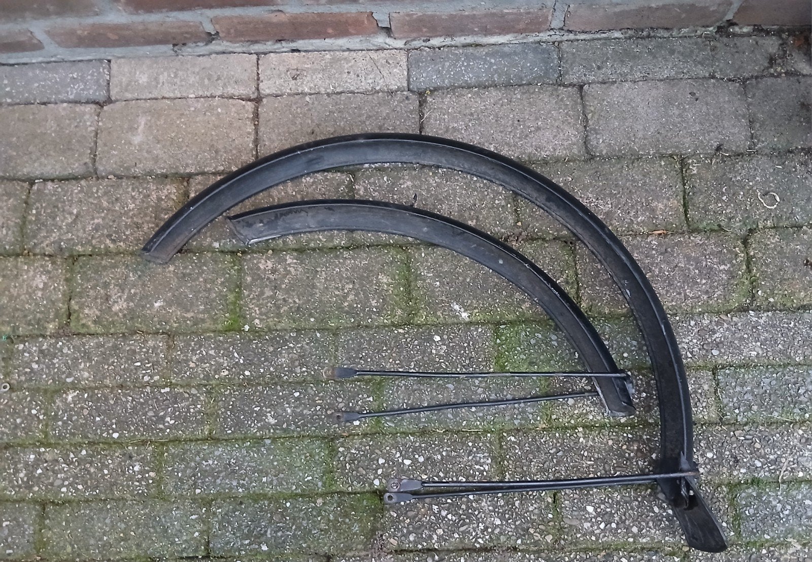 Metalen spatborden 28 inch voor en achter, Ophalen of Verzenden, Gebruikt, Spatbord, Staal