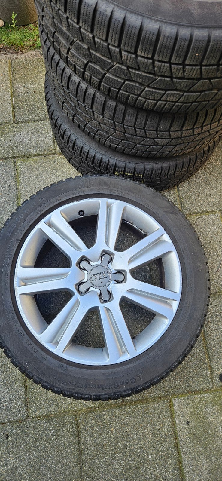 Originele Audi A4 17 inch velgen met winterbanden, Auto-onderdelen, Banden en Velgen, Ophalen, Gebruikt, Banden en Velgen, 17 inch